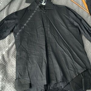 multiple black dress down shirts